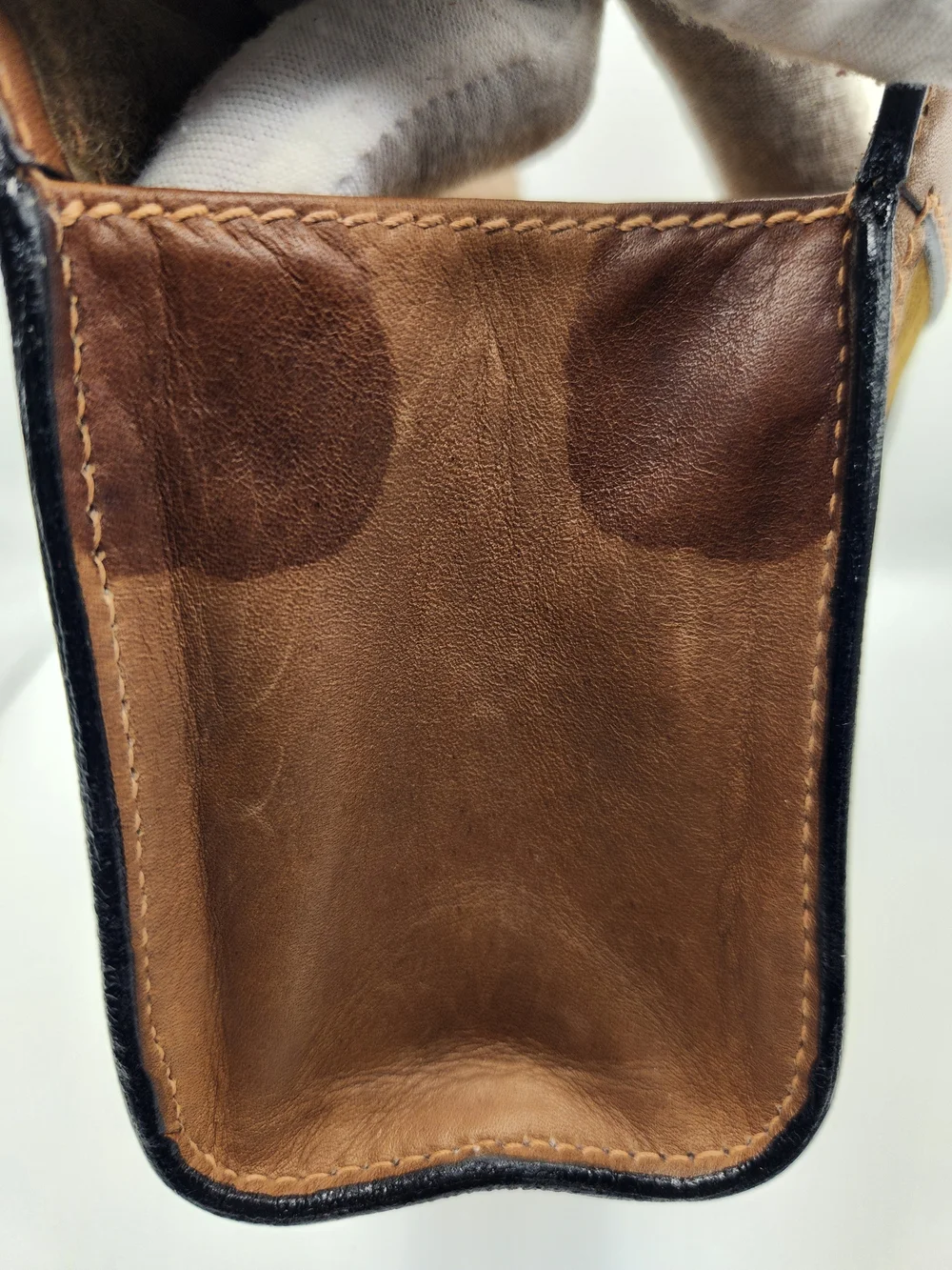 Vintage Gucci Sherry Line Velcro Suede Clutch